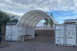 20'Wx35'Lx12'H hoop storage shelter